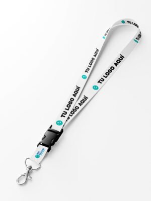 Lanyard Sublimado con Hebilla y Mosquetón 2 mm Personalizado