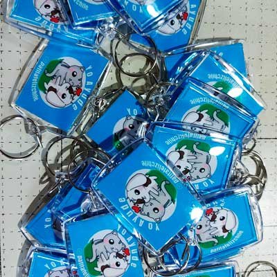 Llavero acrílico transparente personalizado – Souvenir con foto o logo