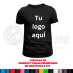 Camiseta personalizada cuello redondo con logo – Tallas S a 2XL y envío en españa