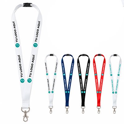 Lanyard Personalizado 20 mm con Mosquetón y Cierre de Seguridad | Sublimación a Todo Color