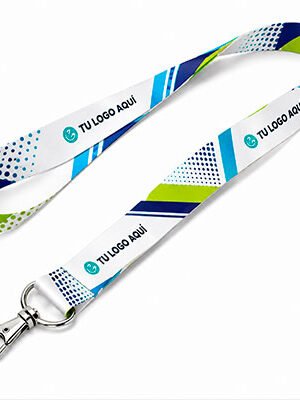 Lanyard Personalizado 20 mm con Mosquetón Metálico | Sublimación a Todo Color
