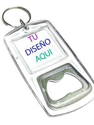 Llavero acrílico transparente personalizado – Souvenir con foto o logo