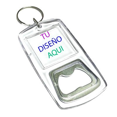 Llavero acrílico transparente personalizado – Souvenir con foto o logo