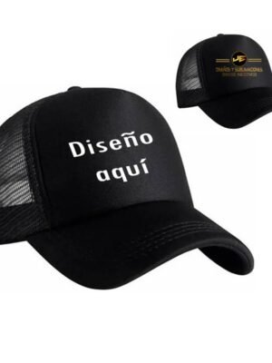 Gorra Negra con Malla Personalizada