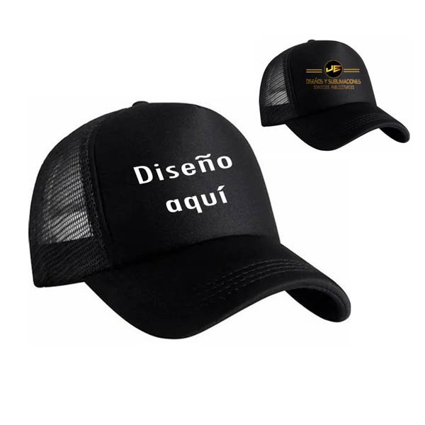 Gorra Negra con Malla Personalizada