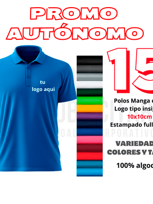 Pack Corporativo 15 Polo Manga Corta Piqué –Personalizables