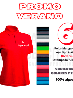 Pack 6 Polo Piqué Personalizable – Uniformes | Imán Publicitario España