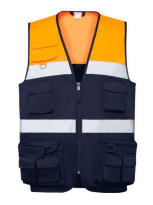 Chaleco personalizado alta visibilidad multibolsillos 200 g/m2  - BETA