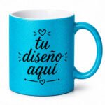 Taza de Cerámica con Purpurina Personalizada 11 oz
