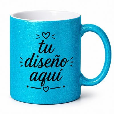Taza de Cerámica con Purpurina Personalizada 11 oz
