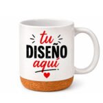 Taza de Cerámica con Base de Corcho Personalizada