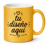 Taza de Cerámica con Purpurina Personalizada 11 oz
