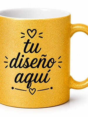 Taza de Cerámica con Purpurina Personalizada 11 oz