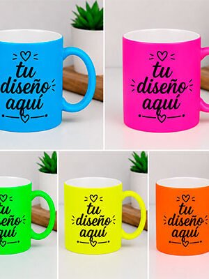 Taza Neón Mate Personalizada 11 oz | Sublimación para Empresas