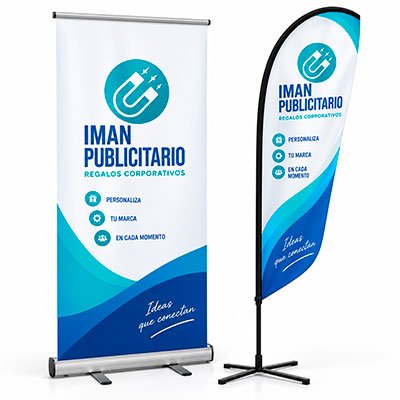 Banderas y publicidad personalizada para eventos