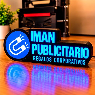 Caja de luz personalizada con logo para negocios y empresas