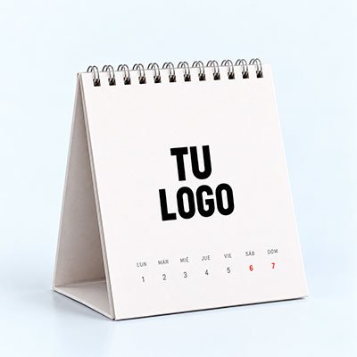 Calendario de sobremesa personalizado con logo