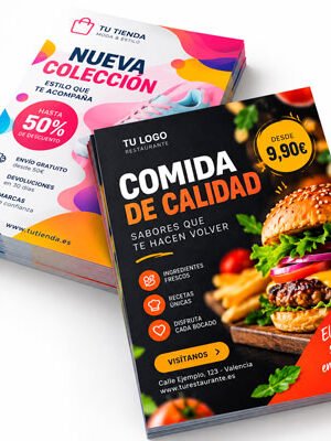 Flyers Personalizados 130 g/m² – Estucado Brillante